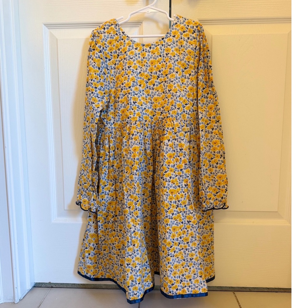 NWOT pink chicken girls mama dress golden daisy ditsy floral size 12